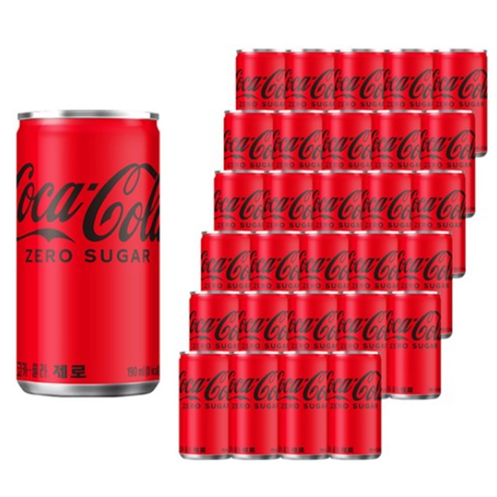 [박스-소단량]코카콜라 제로슈거 190ml x 30캔