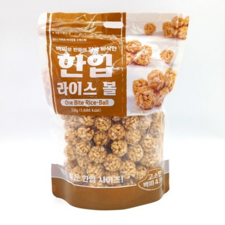 ★한입 라이스 볼 330g (중단량) 쌀강정