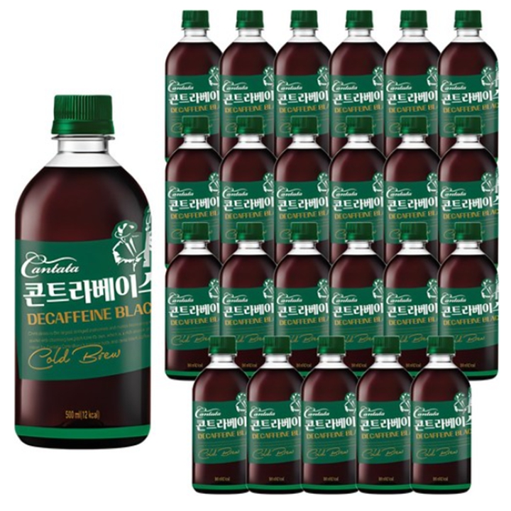 [박스] 칸타타 콘트라베이스 디카페인 블랙커피 500ml x 24병 