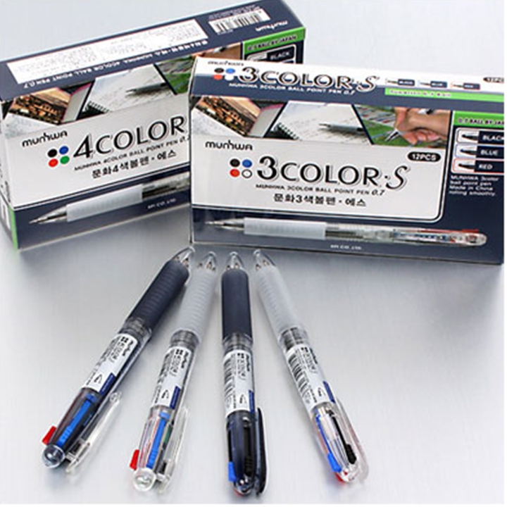 ♣문화 3색 볼펜 S급 0.7mm 100자루