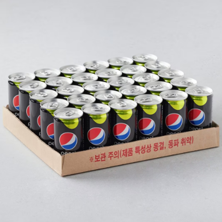 [박스] 펩시 콜라 제로슈가 라임향 190ml x 30캔(소단량)