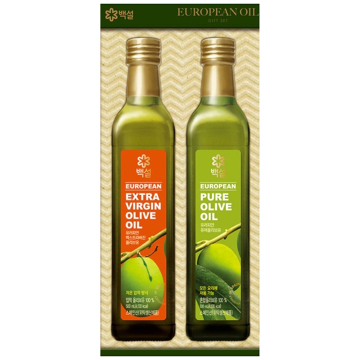 백설 올리브유 선물세트 2종 + 쇼핑백