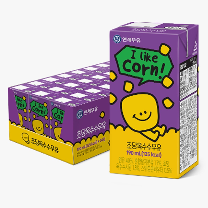 연세우유 초당옥수수우유 190ml x 24팩