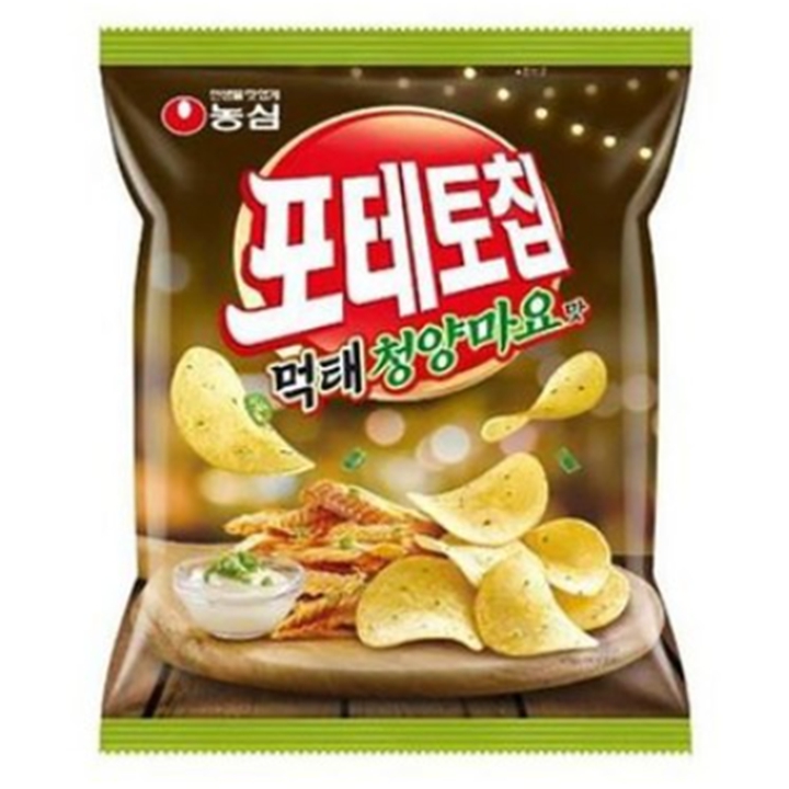 농심 포테토칩 먹태청양마요맛 스낵 50g
