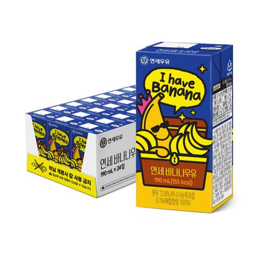 연세우유 바나나우유 190ml x 24팩