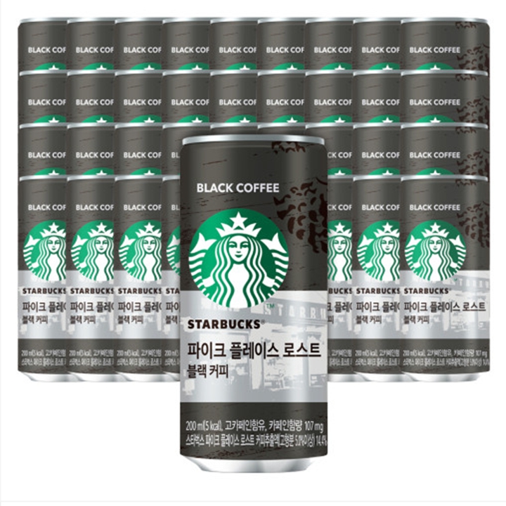 [박스]스타벅스 파이크 플레이스 로스트 블랙커피 200ml*36캔