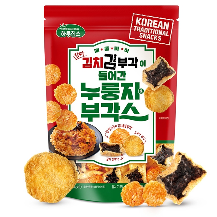 하루칩스 진짜김치김부각이들어간누룽지부각스 100g