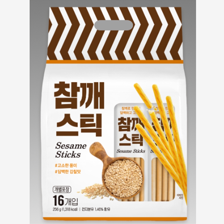 ◆키즈웰 참깨스틱 과자 256g (16개입)