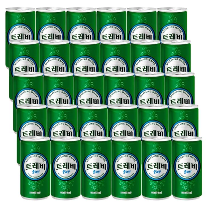 [박스-소형]롯데칠성 트레비 탄산수 플레인 190ml x 30캔