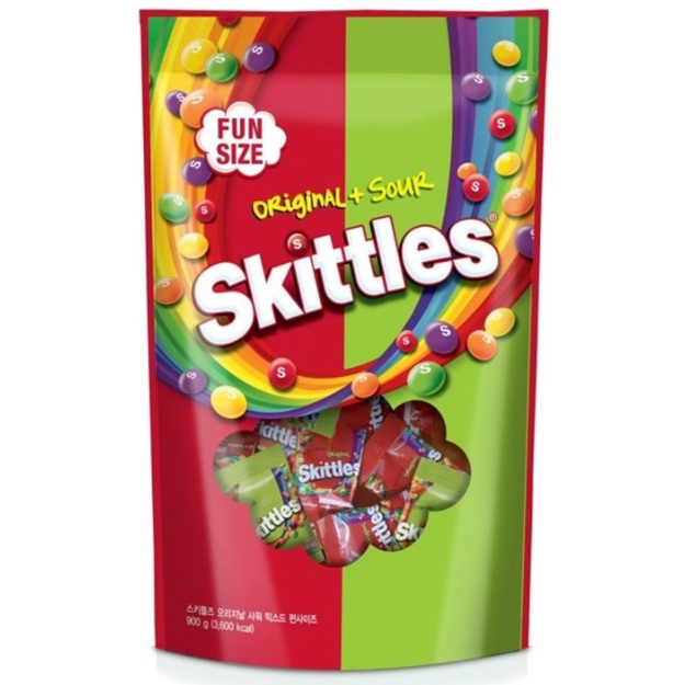 ◈스키틀즈 오리지날 사워 믹스드 펀사이즈 대용량 900g 