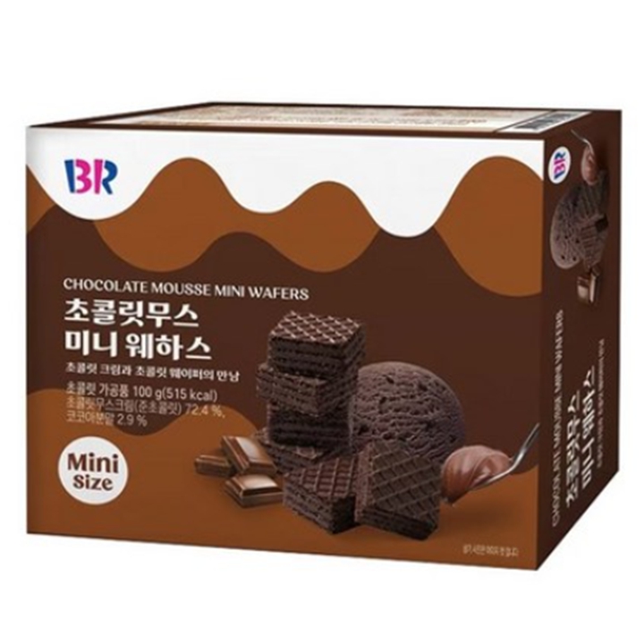 베스킨라빈스 초콜릿무스 미니웨하스 100g