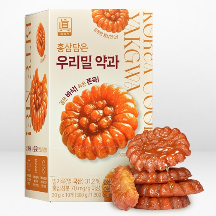홍삼진 홍삼담은 우리밀 약과 30g x 10개