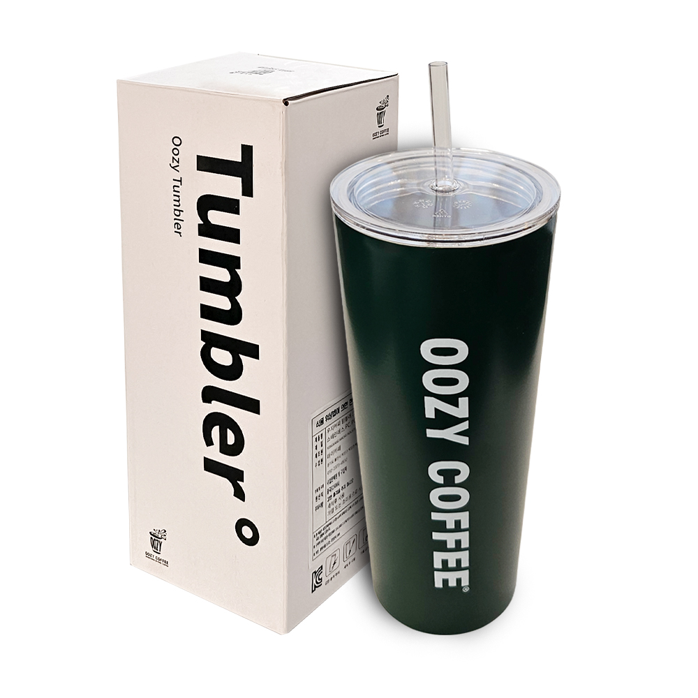 우지커피 텀블러 딥그린 24온스,720ml (특대용량)