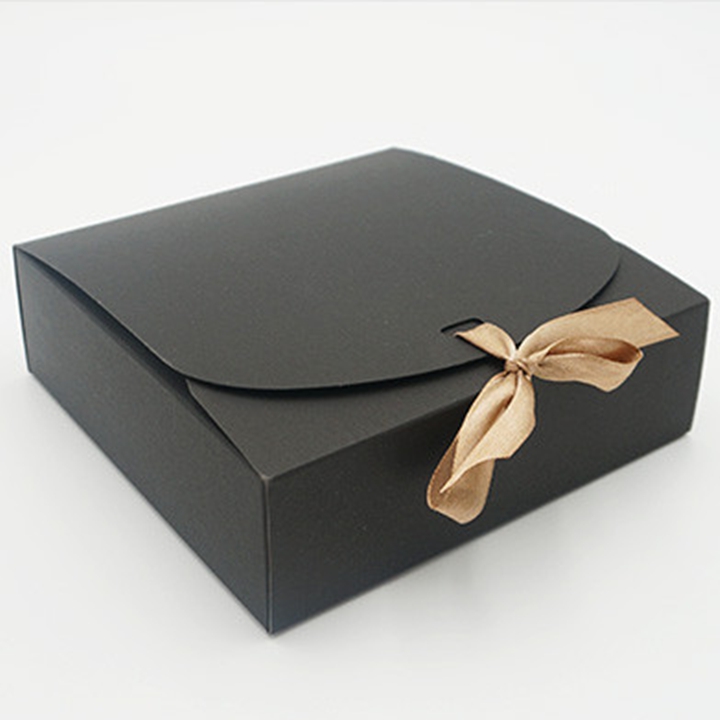 리본형 선물 포장 박스 블랙컬러 150개 