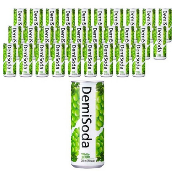 [박스] 동아오츠카 데미소다 청포도 250ml x 30캔 