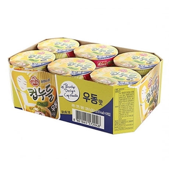 오뚜기 컵누들 우동맛 컵라면 소컵 6개입
