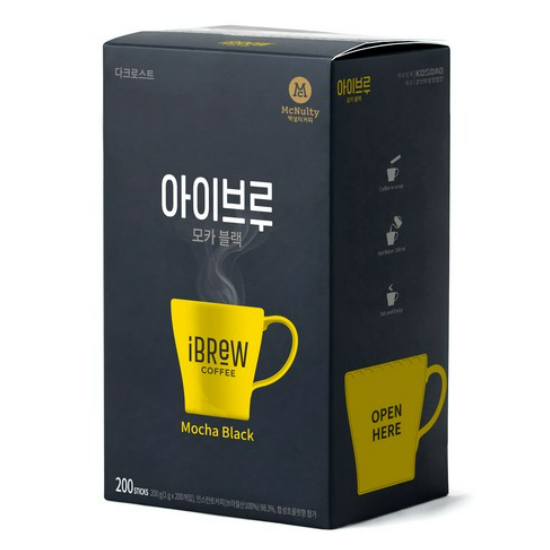 맥널티 아이브루 모카블랙 원두믹스 200T