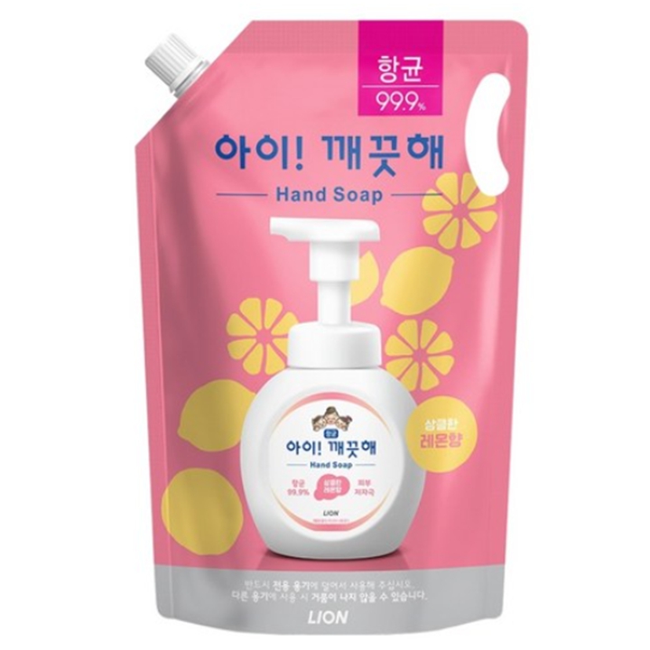 [리필 1.8리터] 아이깨끗해 핸드워시 항균 레몬향 리필 1.8L