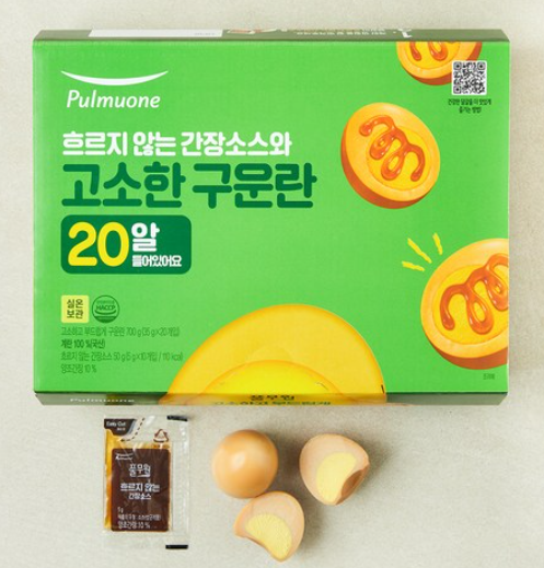 풀무원 흐르지않는 간장소스와 고소한구운란,구운계란 20구