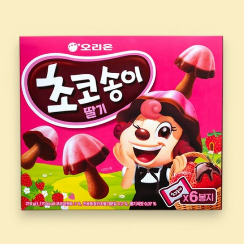 (신상품) 오리온 초코송이 딸기맛 36g x 6팩(대용량)