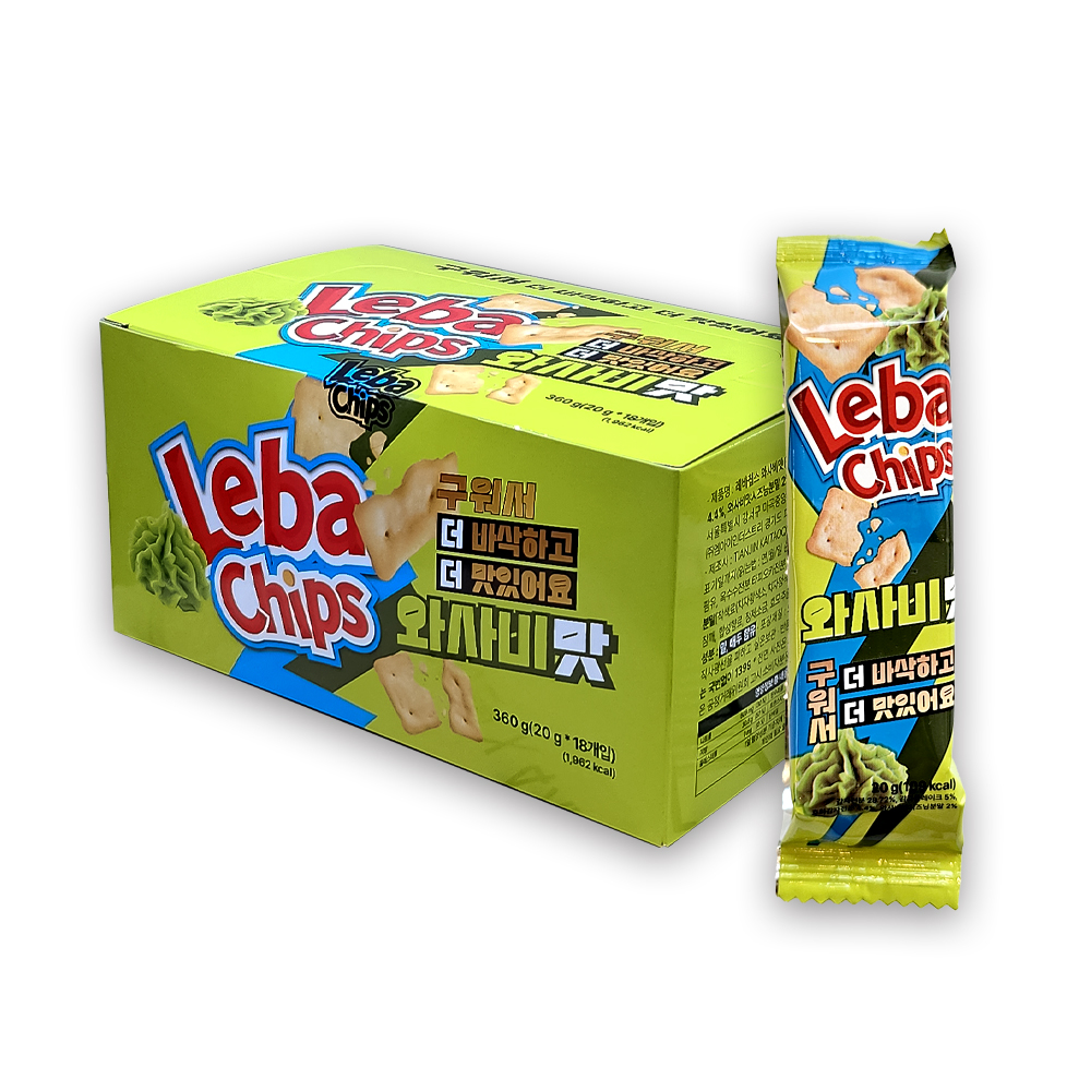 레바칩스 구운감자스낵 와사비맛 18개입