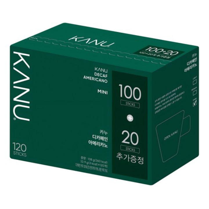 카누 미니 디카페인 아메리카노 100T+20T(추가증정)