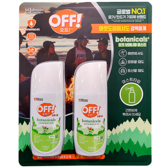 [25년형] 존슨 오프 보태니컬 스프레이 모기기피제 118ml x 2개