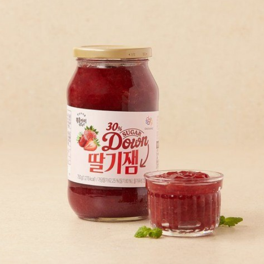 복음자리 30% 슈가 다운 딸기잼 750g