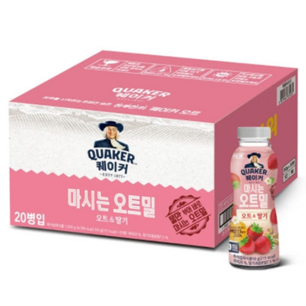 퀘이커 마시는 오트밀 오트 ＆ 딸기 20병 / 식사대용 