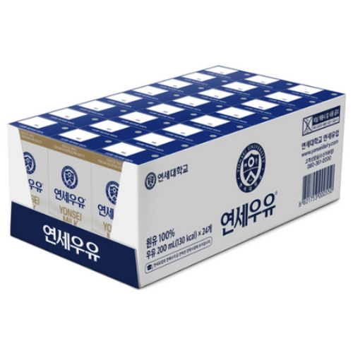 연세우유 멸균우유 200ml x 24팩 
