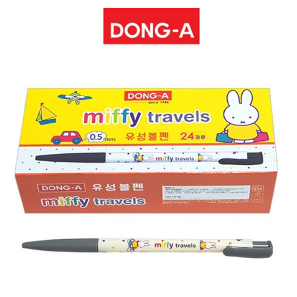 동아 미피 유성볼펜 0.5mm(하이브리드 잉크) , 블랙