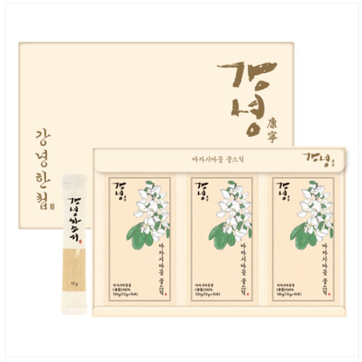 자연벌꿀 100% 강녕 아카시아 꿀스틱 30개입