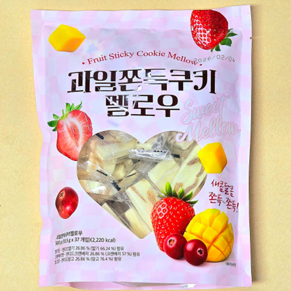 과일 쫀득쿠키 멜로우 37개입 500g