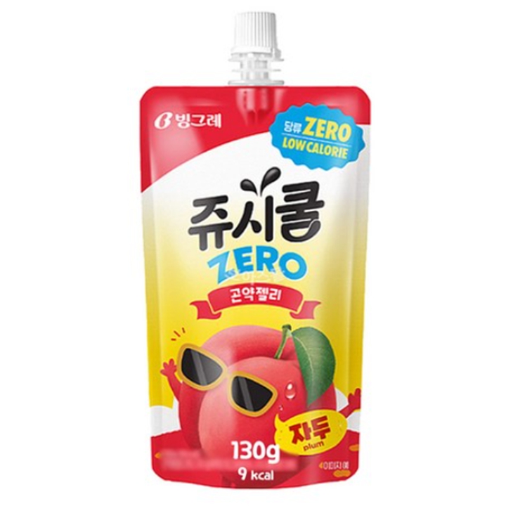 빙그레 쥬시쿨 제로 곤약젤리 자두 130g x 10개 