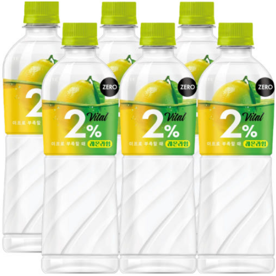롯데칠성 2% 부족할때 바이탈 레몬라임 제로 500ml x 6페트