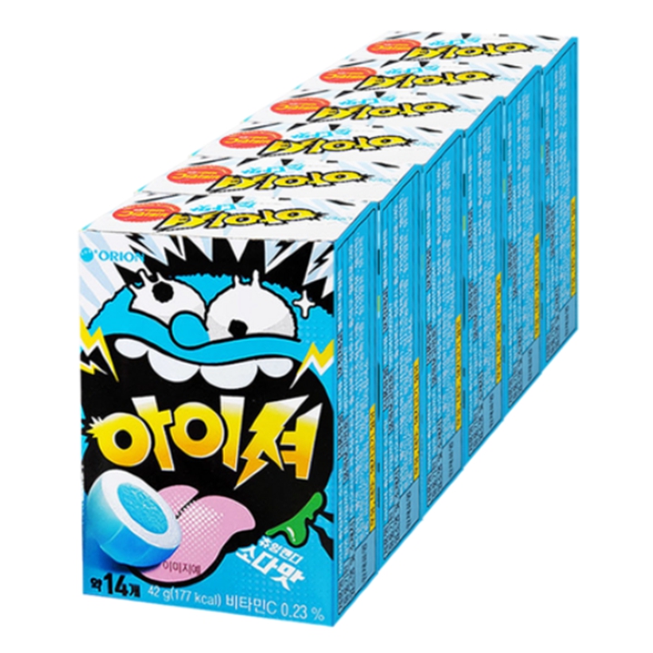 오리온 아이셔 츄잉캔디 소다맛 84개 (Blue)