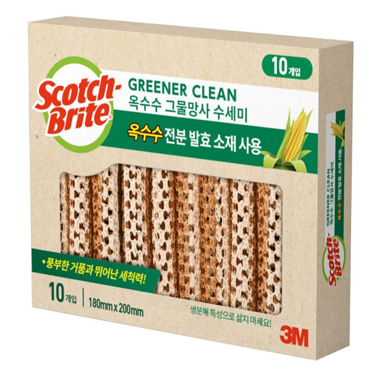 ◈스카치브라이트 옥수수 그물망사 수세미 10개입