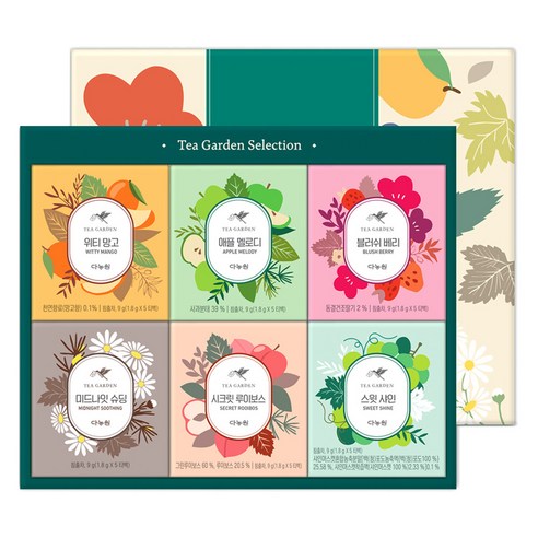 다농원 허브 블렌딩티 6종 선물세트1호+쇼핑백