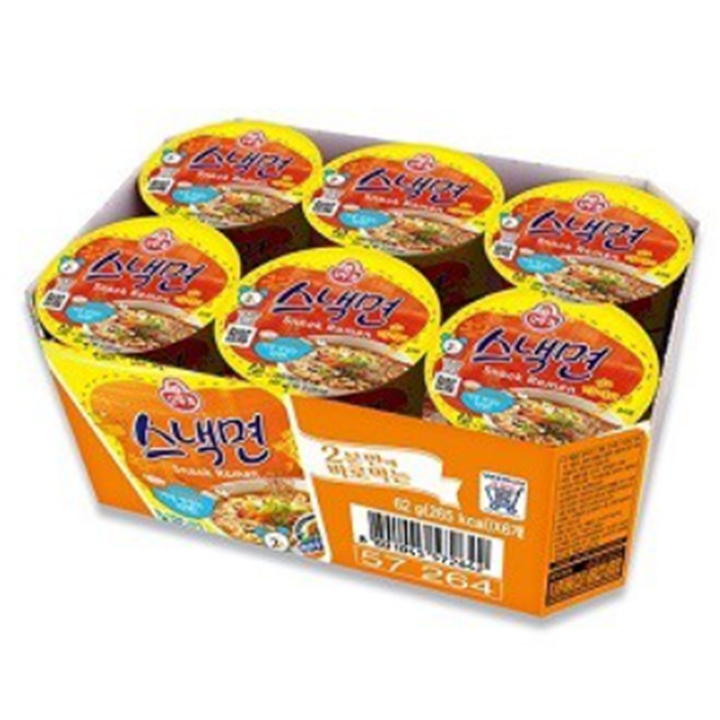 오뚜기 스낵면 컵라면 小 62g*6개 (소용량) 