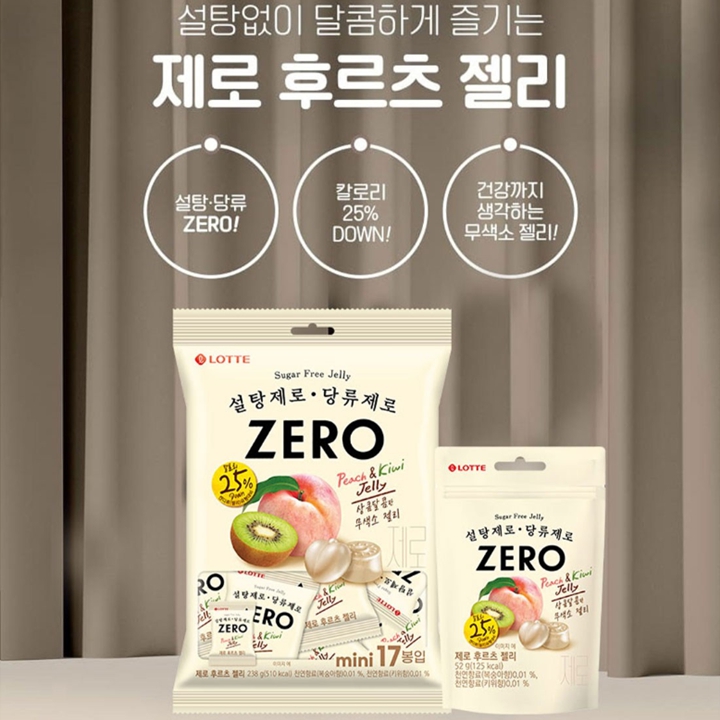 7000 롯데 제로 후르츠젤리 미니 개별포장 238g
