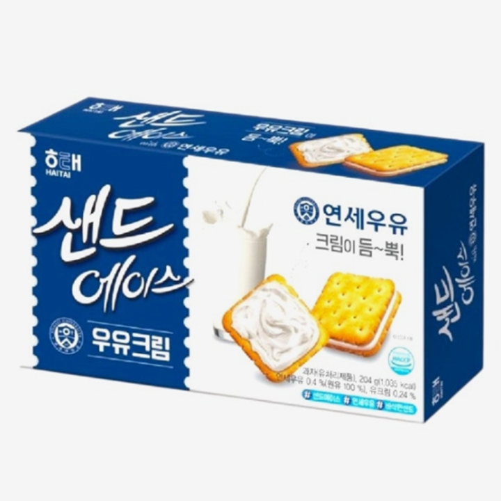 해태 에이스 샌드 에이스 우유크림 204g