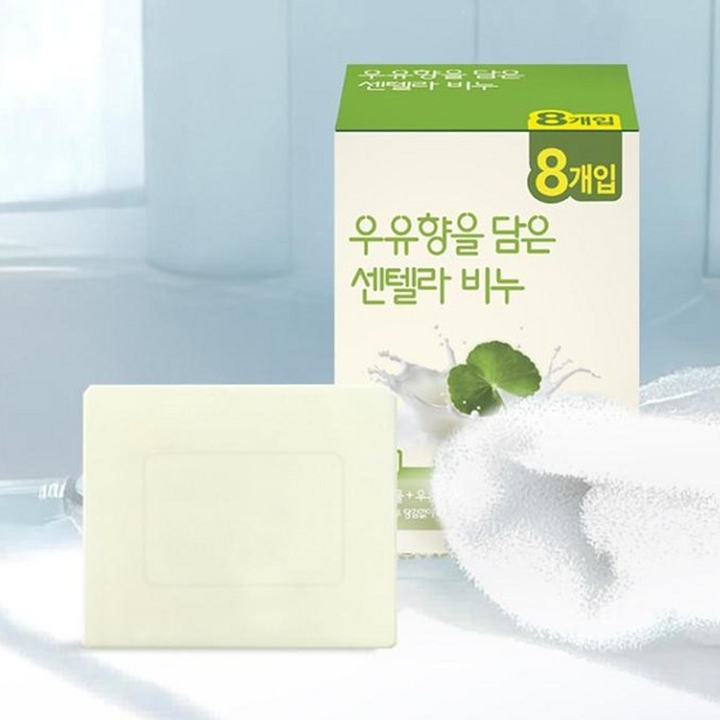 우유향을 담은 센텔라비누 80g x 8입