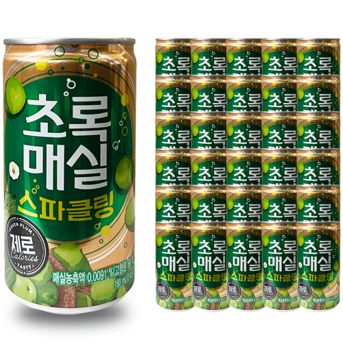 [박스]웅진 초록매실 스파클링 제로 180ml x 30캔