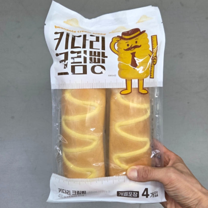[키즈웰] 키다리 크림빵 400g (100g x 4개입)