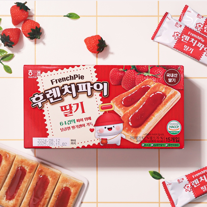 해태 후렌치파이 딸기 192g