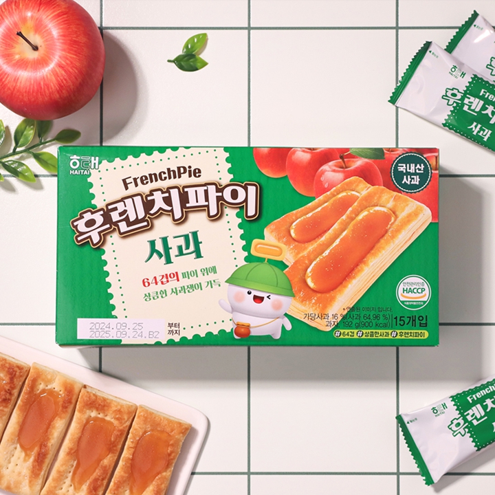 해태 후렌치파이 사과 192g
