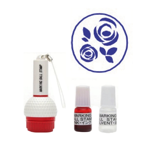 골프공 스탬프 장미 