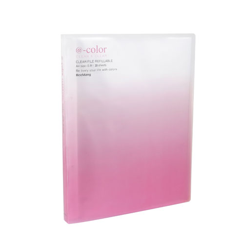 크리어@칼라화일20P 분홍 