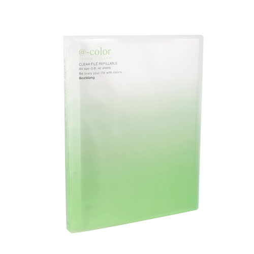 크리어@칼라화일40P 녹색 