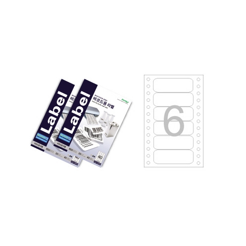 [폼텍] 도트용라벨(6칸/101*35mm) 500매 DT-2150
